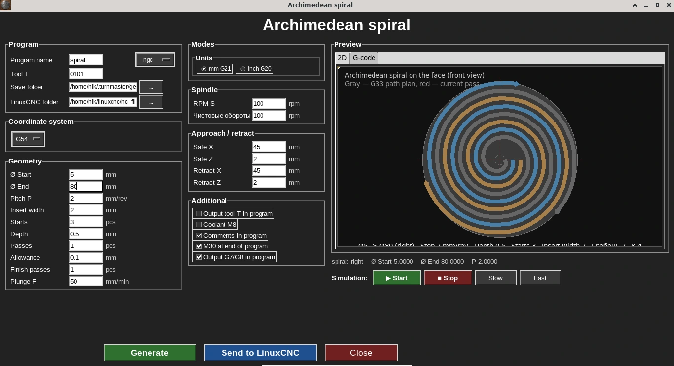 Archimedean spiral cycle form